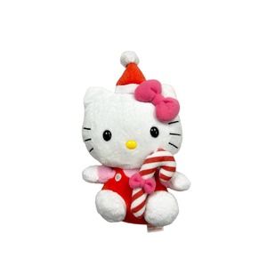 Y2k NWT Hello Kitty Christmas Candy Cane beanie baby